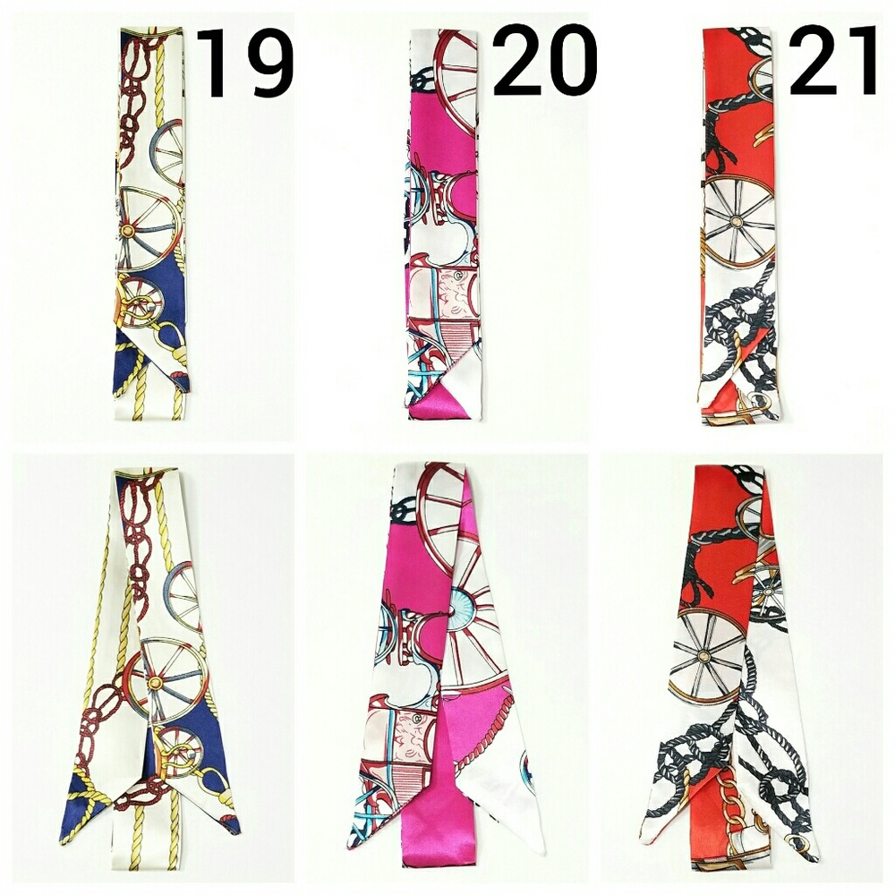 New! 2pc Any Design From 19 to 21 Satin Scarves